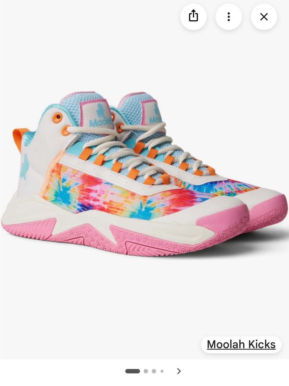 Moolah Press Break Basketball Sneakers - Girls size Y4.5 (EU 36)